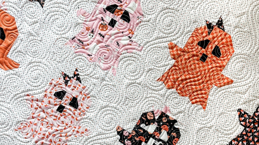 Boo Quilt: A Sweet and Spooky Halloween Quilt Featuring Hey Pumpkin Fabric