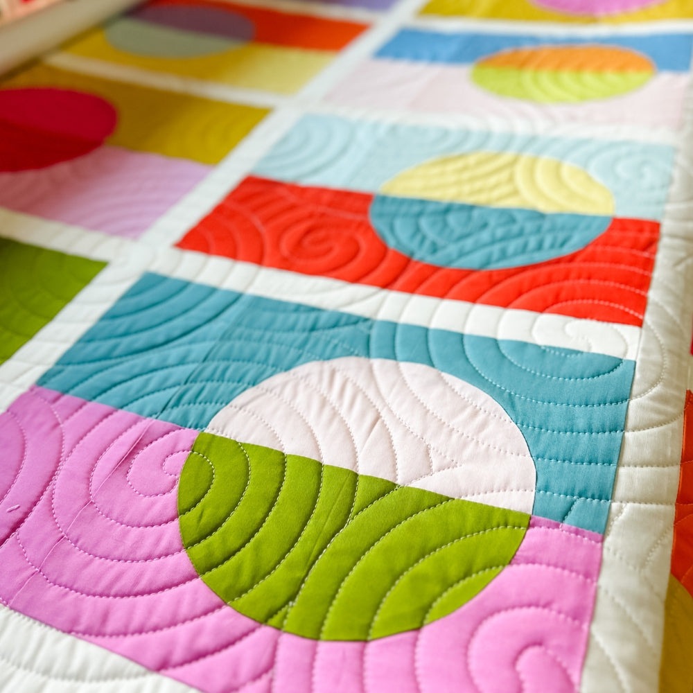 Brights up close Full Circle Quilt Remi Vail Studio