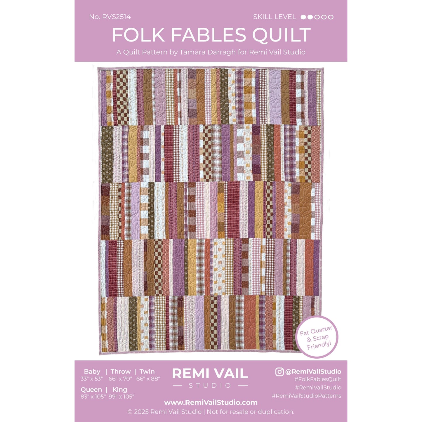 Folk Fables Quilt Pattern - PDF