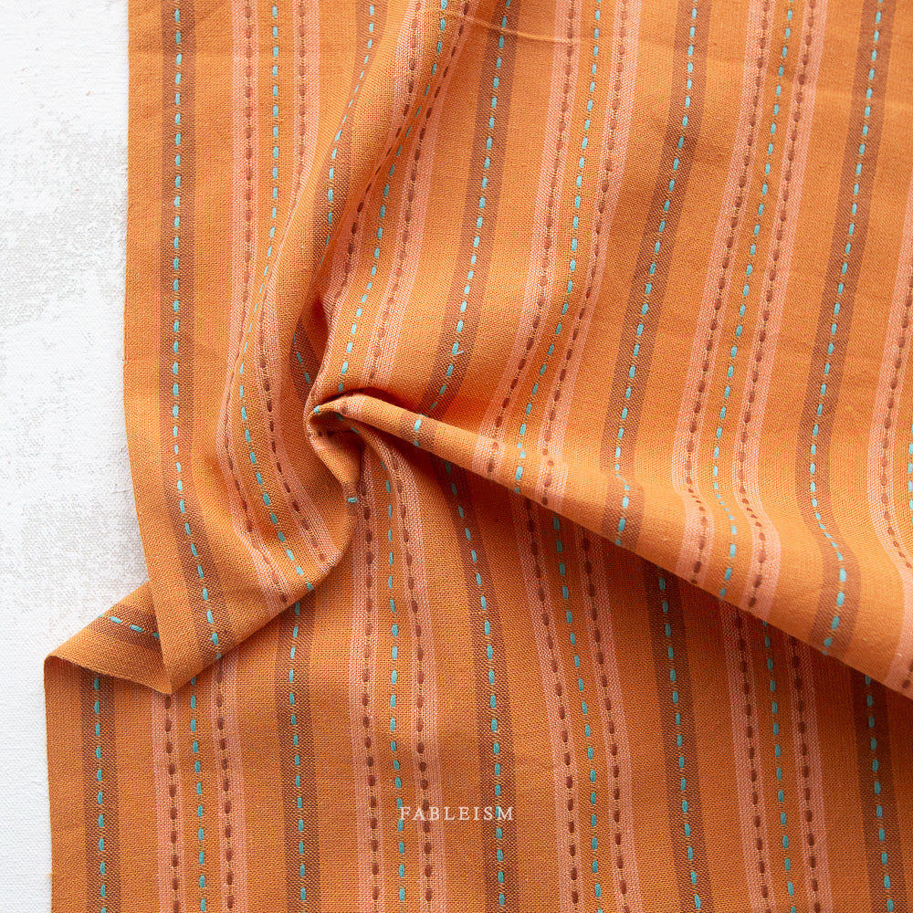 Stitch Stripe in Rust - Canyon Springs - Fableism Supply Co - CSW04RUST