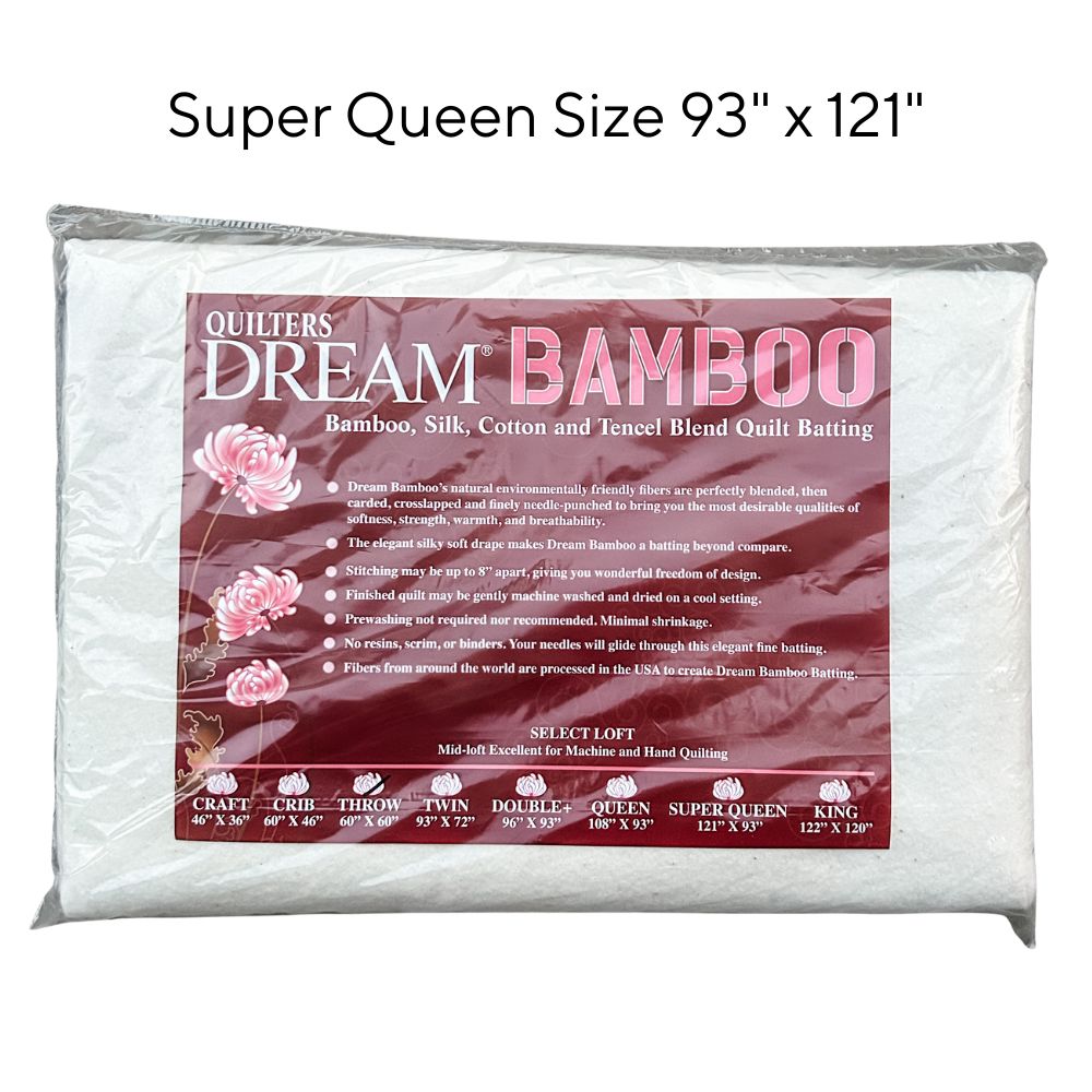 Quilters Dream Bamboo Batting SUPER QUEEN Size 93" x 121"