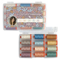 50 Weight Cotton Wildflower Thread Collection by Suzy Quilt (12 Spools) - Aurifil