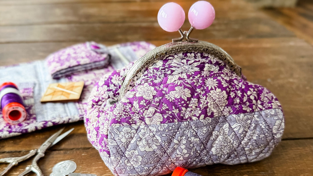Stitched in Violet: A Liberty Kiss Lock Coin Purse