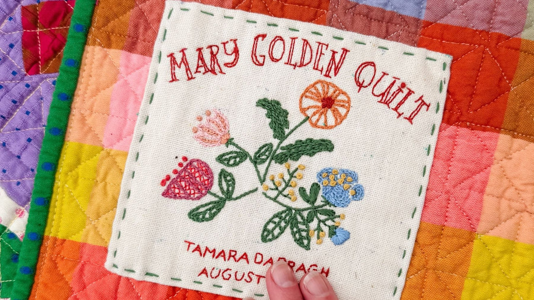 How To Make A Hand Embroidered Quilt Label