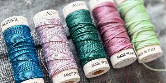 Big Threads, Bigger Texture: Quilting a Zipper Pillow with Aurifil's New 8 wt Indelible Collection by Anna Maria Textiles