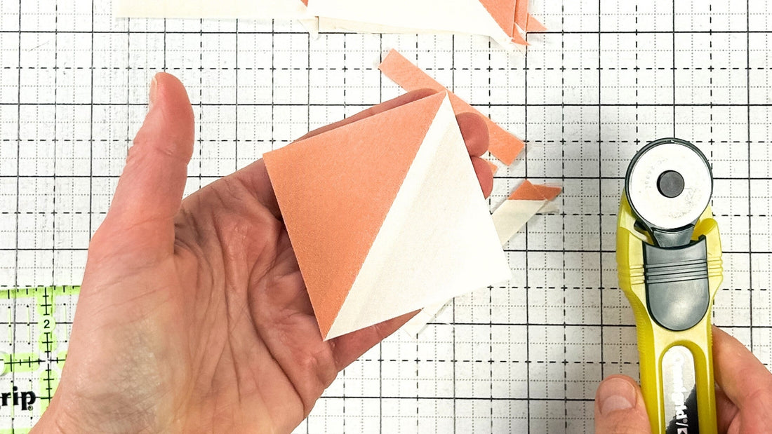 How To Make Half Square Triangles (HSTs) Four At A Time