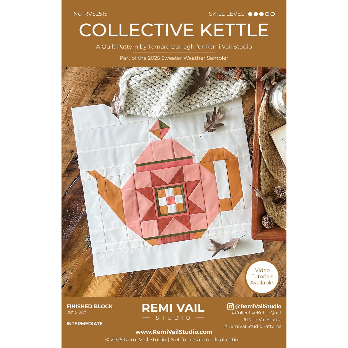 Collective Kettle Mini Quilt Pattern - PDF