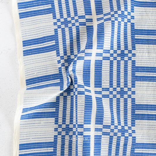 Remnant 103 - 1 1/8 yards - Cobalt Astrid Weave - Swedish Holiday Collection - Fableism Supply Co - SWH105COBALT