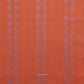 A close-up of textured orange fabric with vertical purple floral motifs and thin purple pinstripes. A small 'FABLEISM' brand name is printed near the bottom center.