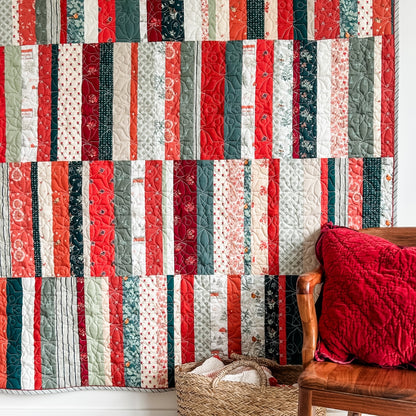 Folk Fables Quilt Kit - Sharon Holland Holiday Version (Top + Optional Binding)
