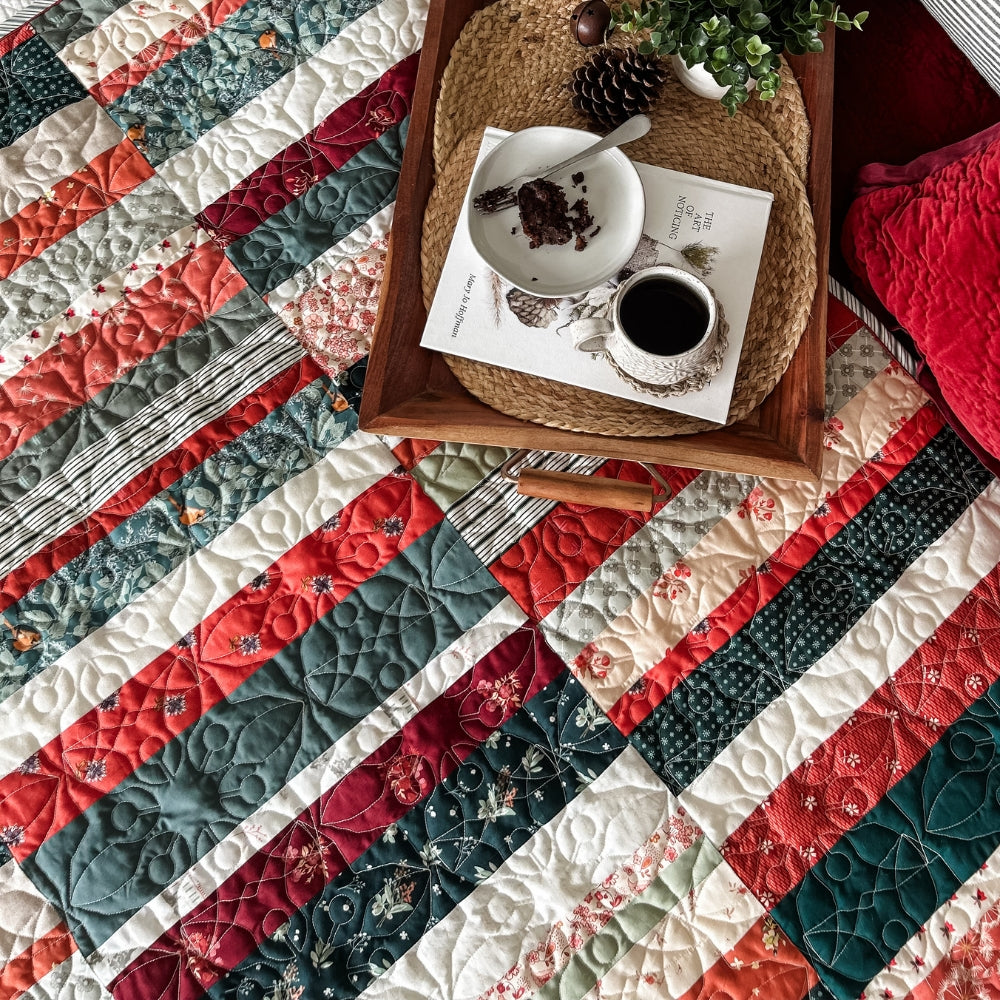 Folk Fables Quilt Kit - Sharon Holland Holiday Version (Top + Optional Binding)