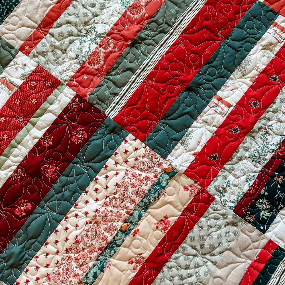 Folk Fables Quilt Kit - Sharon Holland Holiday Version (Top + Optional Binding)