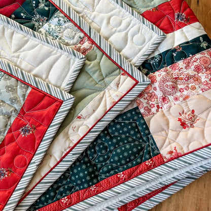 Folk Fables Quilt Kit - Sharon Holland Holiday Version (Top + Optional Binding)