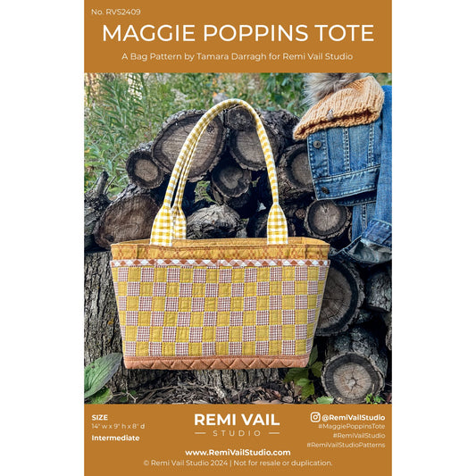 Maggie Poppins Tote Bag Pattern - PDF