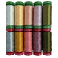 Mixed 40 & 12 Weight Cotton Midsummer Thread Collection by Sharon Holland (10 Spools) - Aurifil