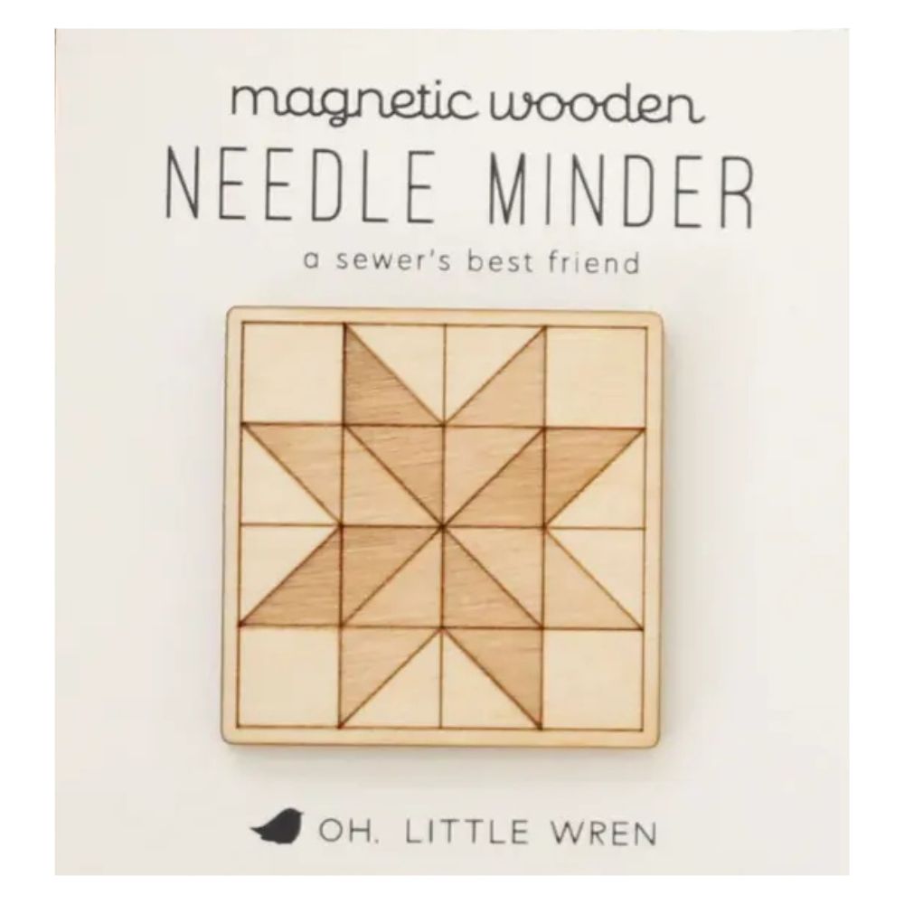 Quilt Block Wooden Magnetic Needle Minder - Oh, Little Wren
