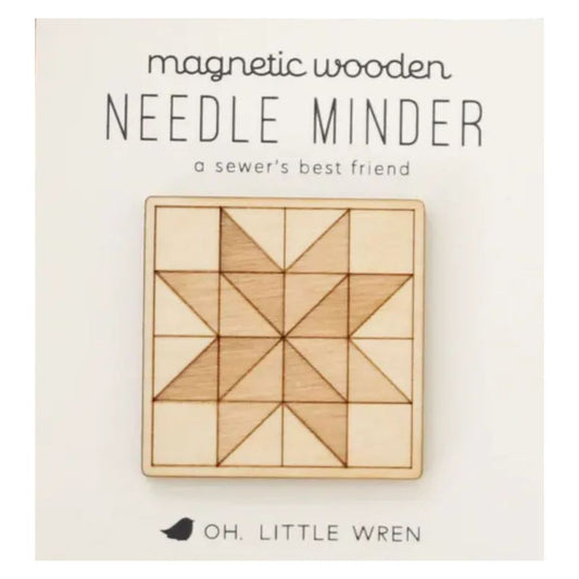 Quilt Block Wooden Magnetic Needle Minder - Oh, Little Wren