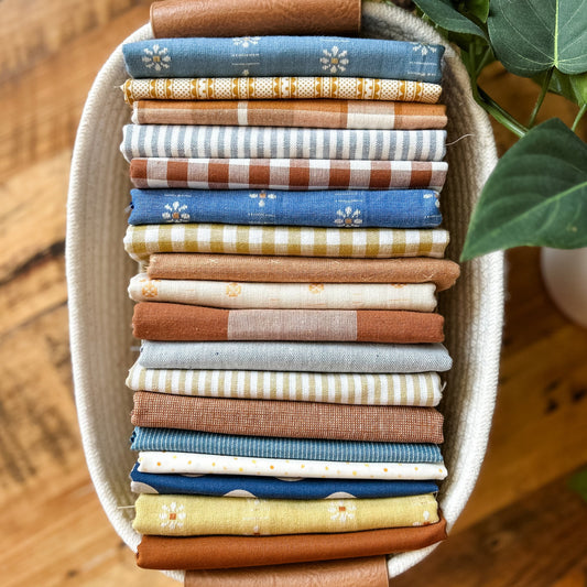 Honey Denim - Custom Curated Fabric Bundle - 18 FQs or Half Yards