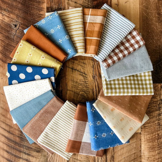 Honey Denim - Custom Curated Fabric Bundle - 18 FQs or Half Yards