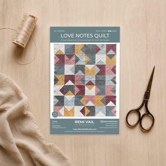 Love Notes Quilt Pattern (RVS2301) - Printed Pattern Pack of 6