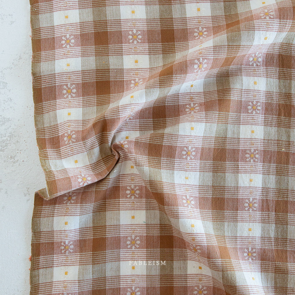 Rose Gold Daisy Plaid - Golden Hour - Fableism Supply Co - GLDHR02ROSEGOLD