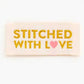 Stitched With Love - Gold Sewing Woven Label Tag (8 Pack) - Sarah Hearts