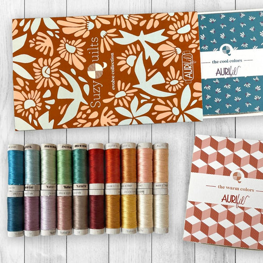 8 Weight Cotton Evolve Thread Collection by Suzy Quilts (20 spools) - Aurifil
