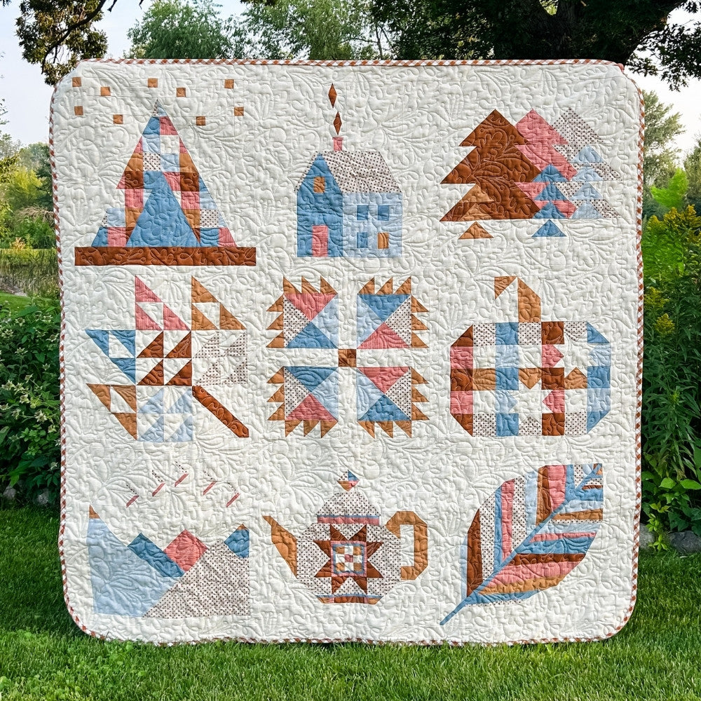 2025 Sweater Weather Sampler - Remi Vail Studio Version Wovens Quilt Kit WITH BORDER (Top + Binding + Border, Optional Backings)