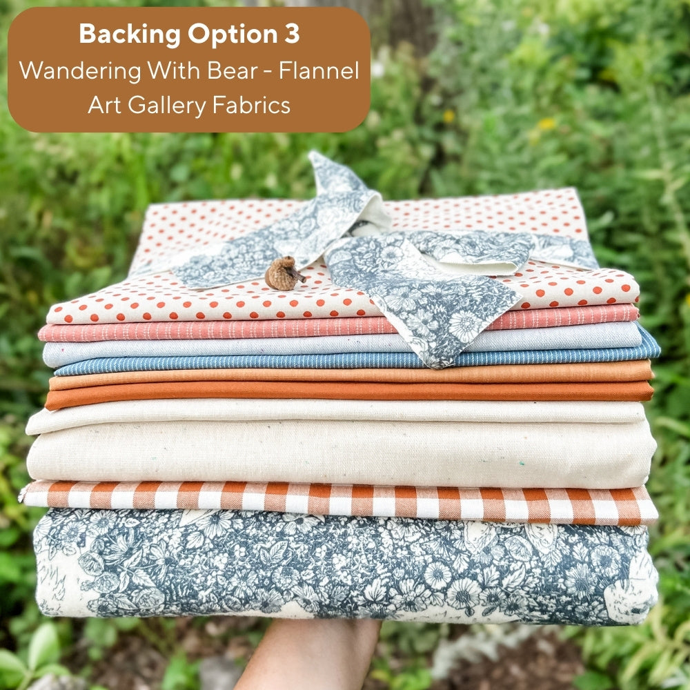 2025 Sweater Weather Sampler - Remi Vail Studio Version Wovens Quilt Kit WITH BORDER (Top + Binding + Border, Optional Backings)