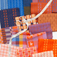 Collection of colorful fabric swatches with 'Fableism' branding.